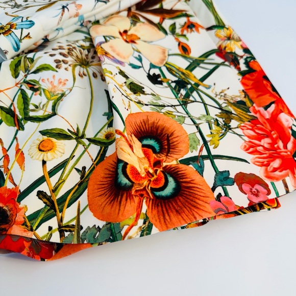 Zara Red and White A-Line Knee-Length Skirt Sz XS - Picture 12 of 15